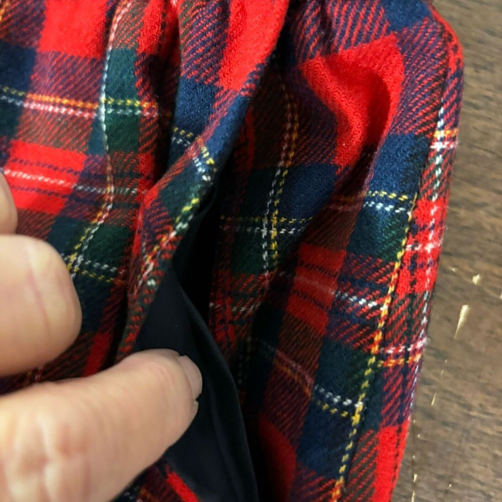 Pendleton Womens Vintage Plaid Tartan Wool Skirt Petite Waist 25" Holiday‎ Red - Picture 6 of 11